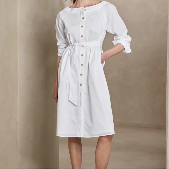 BANANA REPUBLIC Off-Shoulder Midi Dress - Picture 1 of 10